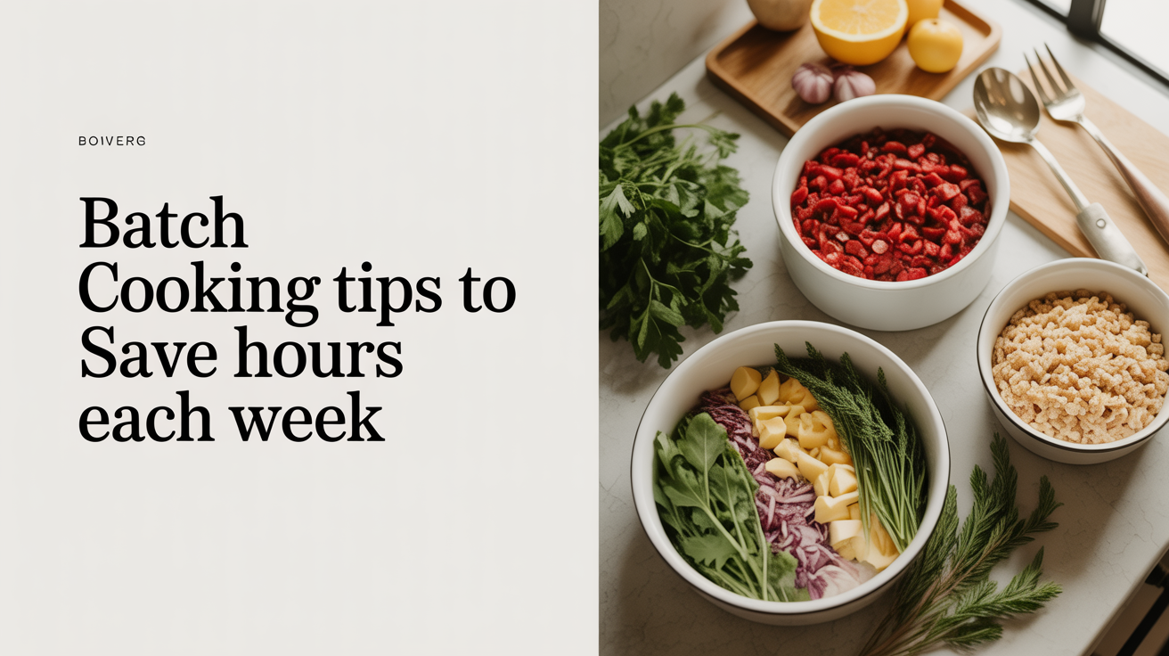 Batch Cooking Tips to Save Hours Each Week